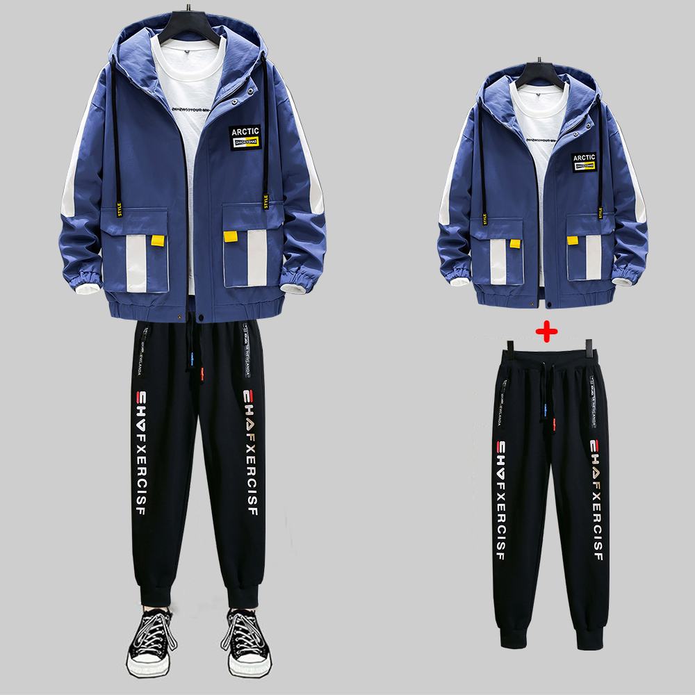 Bộ Quần Áo Thu Đông Nam Áo Khoác Nhẹ ARCTIC Phối Túi Hộp Có Mũ Trùm Đầu Kết Hợp Quần Jogger Bo Gấu Phối Chữ Năng Động Thời Trang FORHIMCS2 SET NAM 90000127
