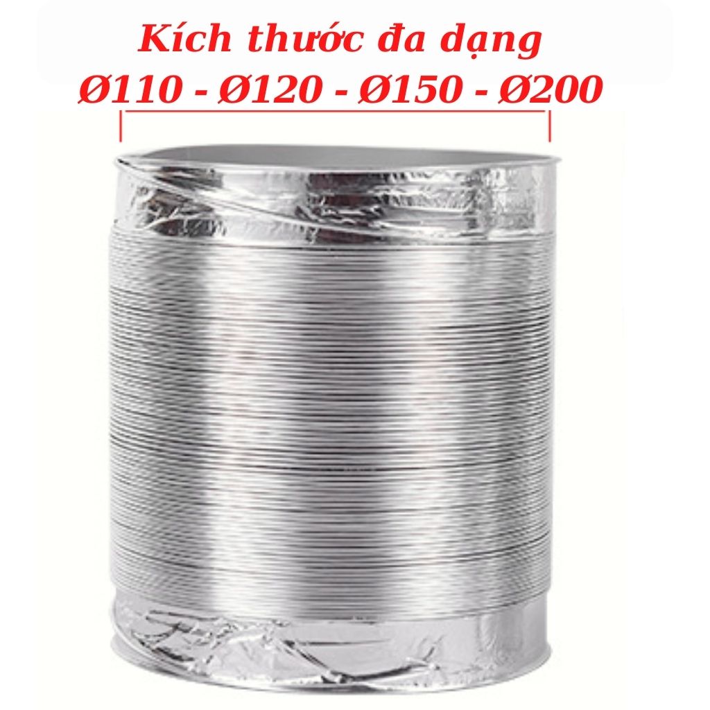 Ống bạc hút mùi ống thông gió mềm