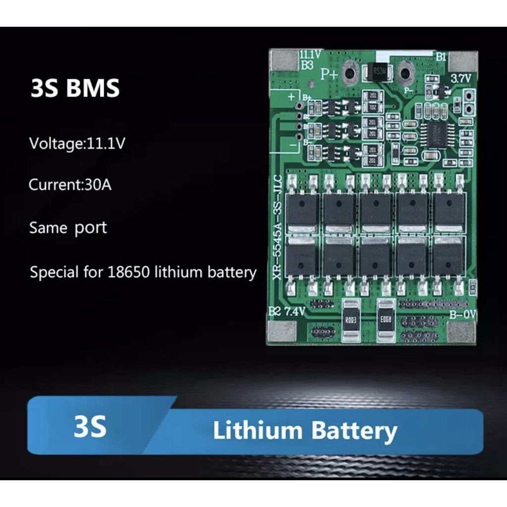 Mạch 3S 30A XR Bảo Vệ Pin Li-ion. BN.