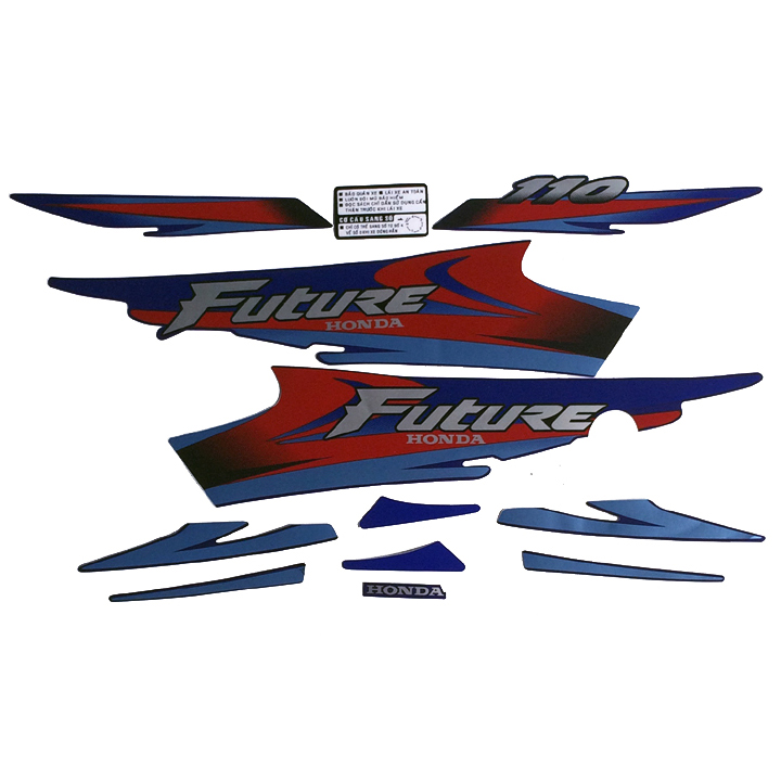Bộ Tem Xe Future 1 Ghi Xám