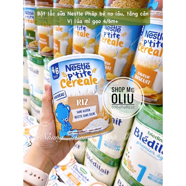 [Ship Air]-Bột ngũ cốc lắc sữa Nestle Pháp 415g
