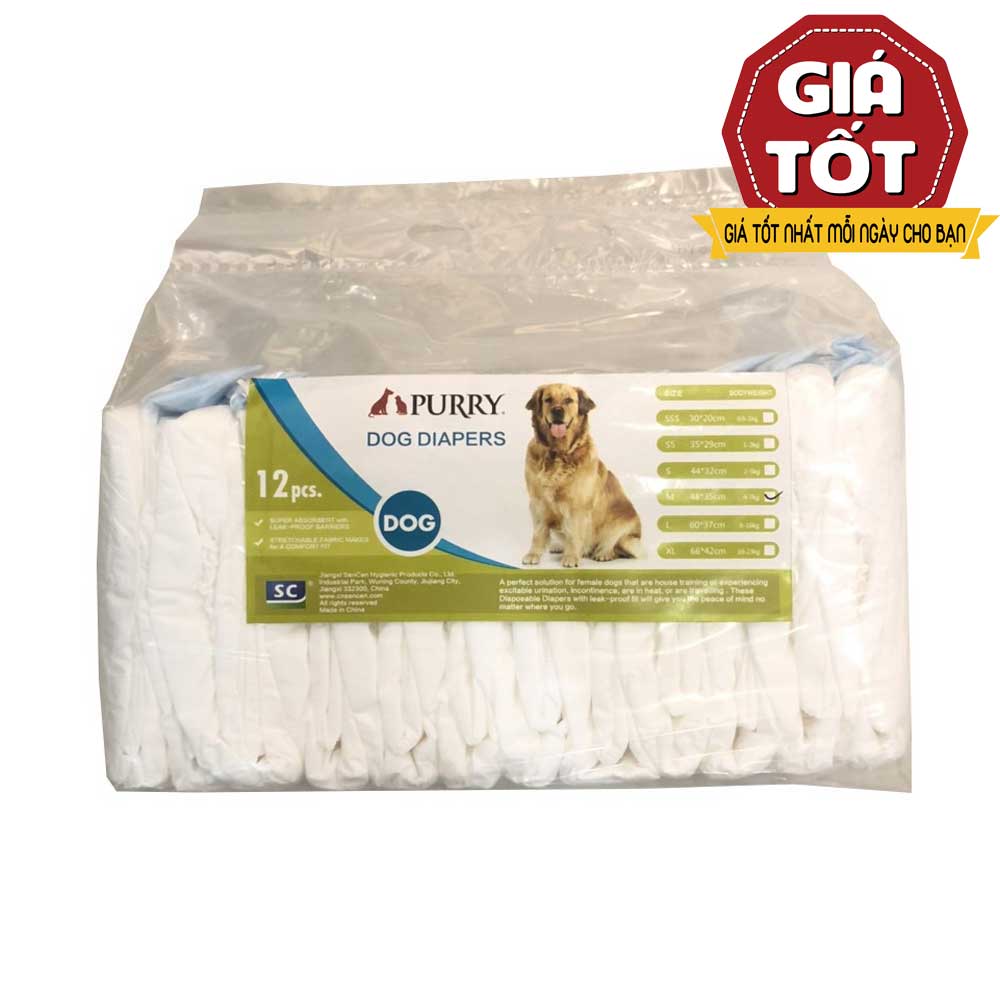 Tã quần Tã bỉm cho chó Purry size S 12 miếng