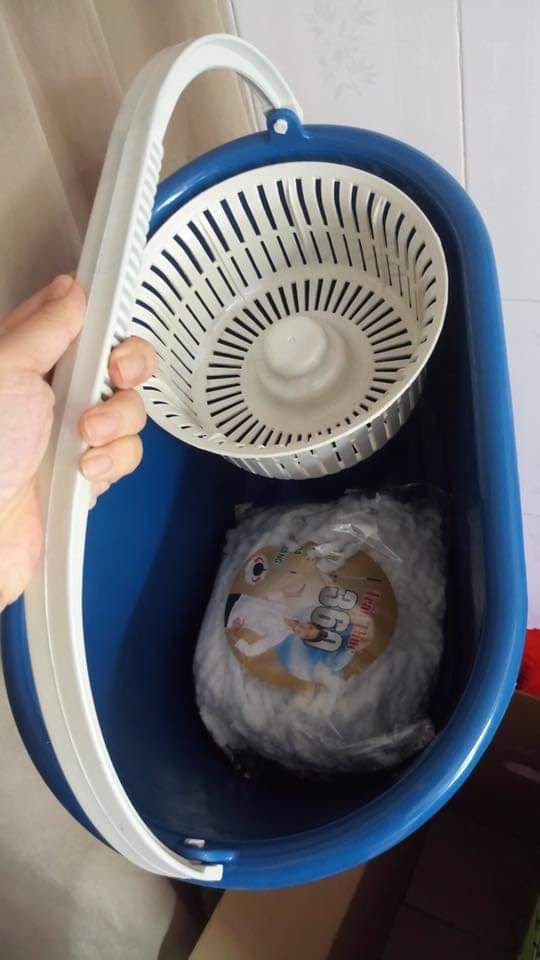 Trọn bộ thùng lau nhà 360 độ Trần Thức