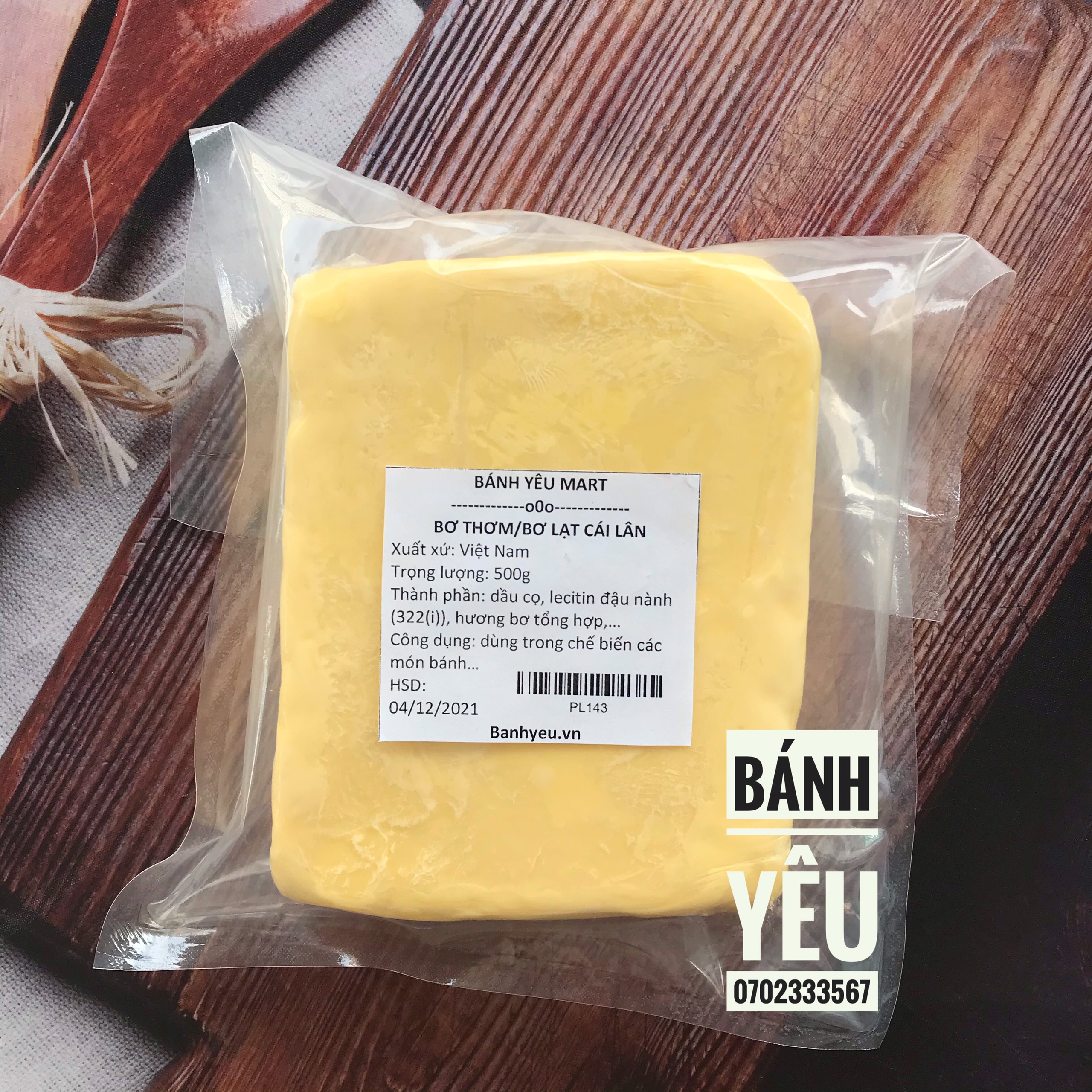 Bơ Thơm/Bơ Lạt/Margarine Cái Lân 500g
