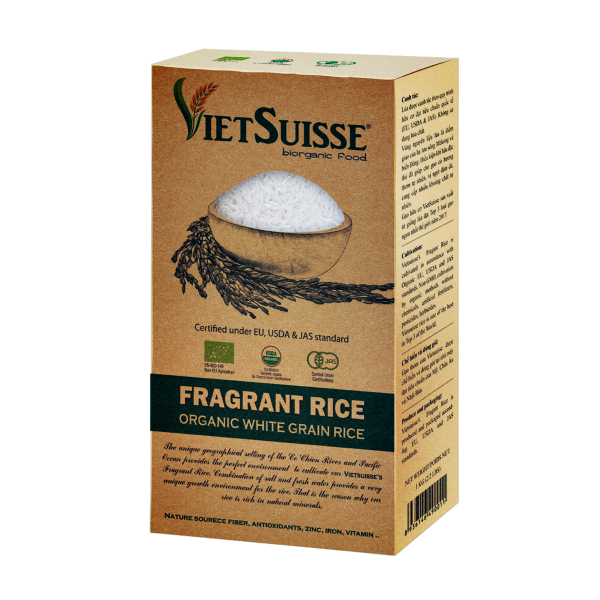 [ORGANIC] Gạo ST25 Hữu Cơ Vietsuisse Hộp 1Kg - Đạt giải gạo ngon nhất thết giới 2019 - Cơm mềm dẻo, thơm nhẹ, vị ngọt