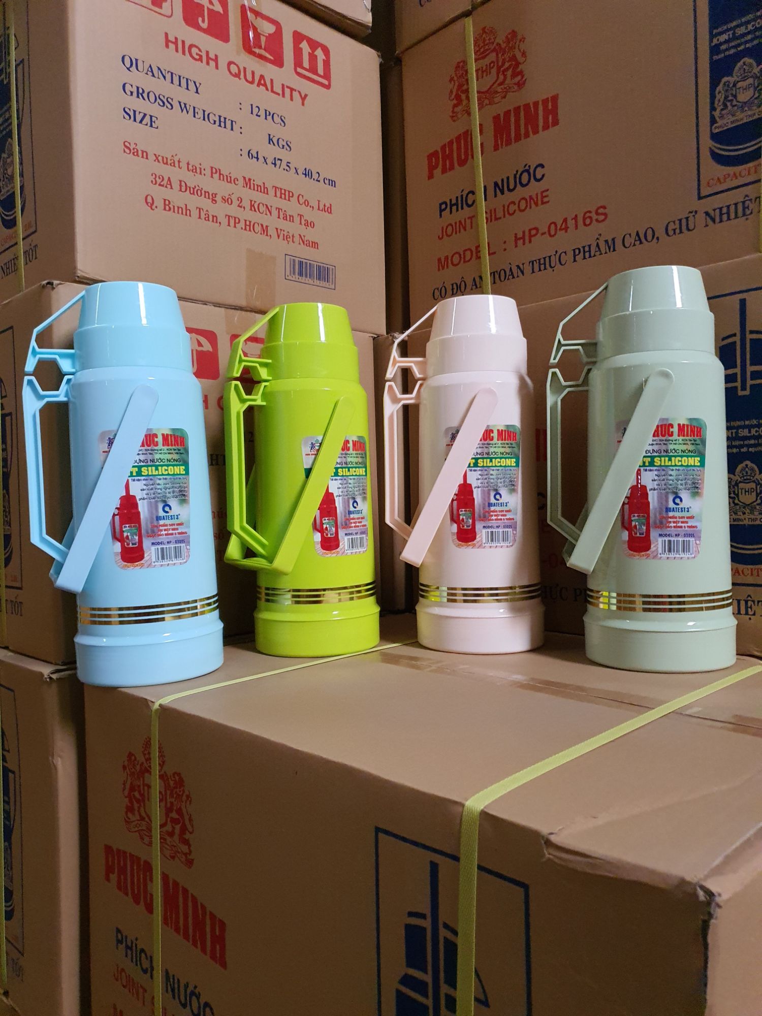 [HCM]Phích nước vỏ nhựa Joint silicont Model HP0320S 2L