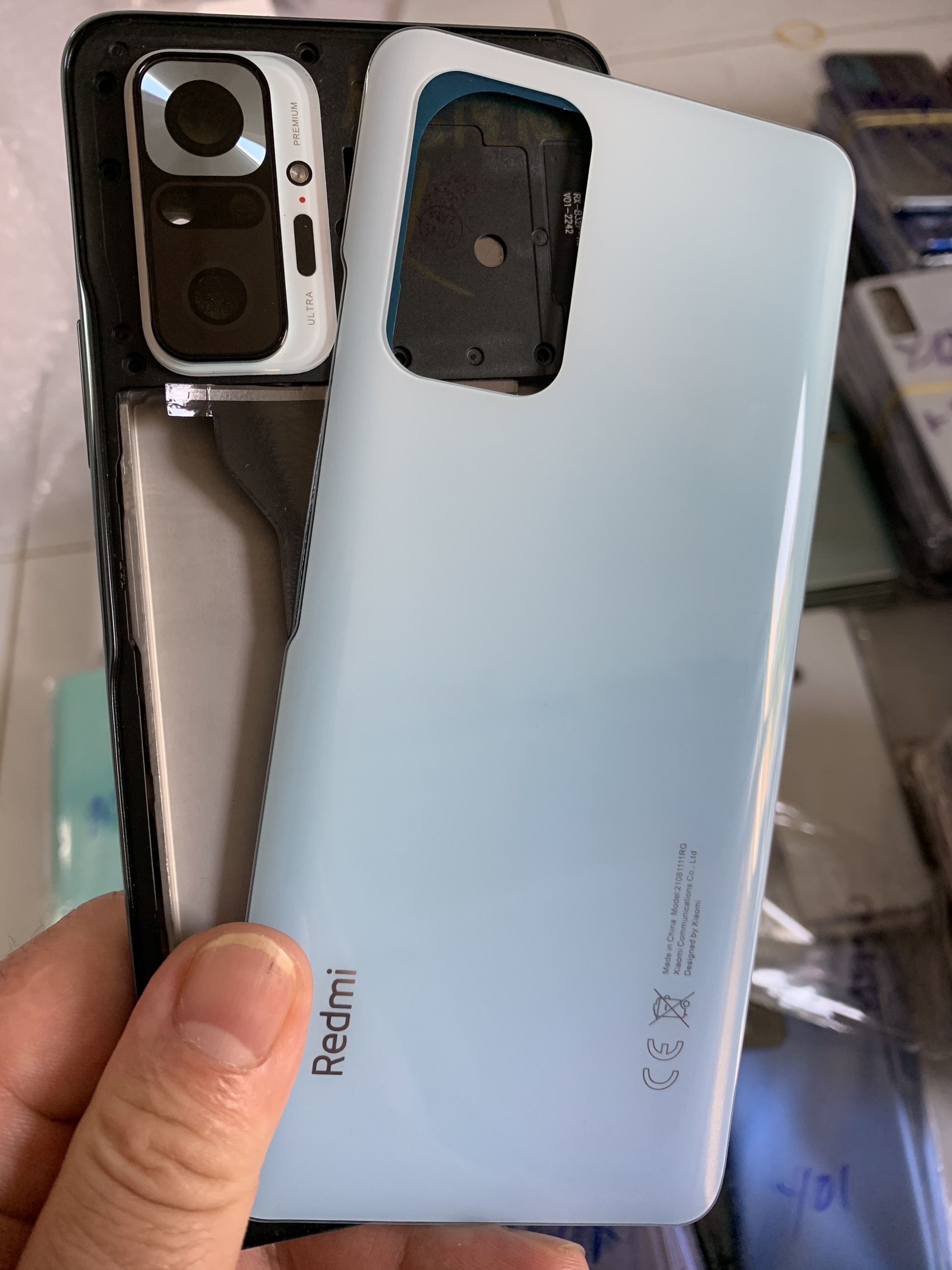 Bộ xương vỏ Xiaomi redmi note 10 pro, kèm kính cam