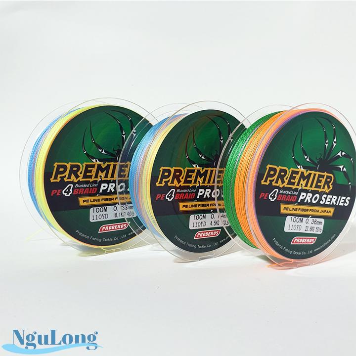 Dù PE Braid X4 con nhện 5 màu Japan - dù lure đẹp ( Ngu Long )