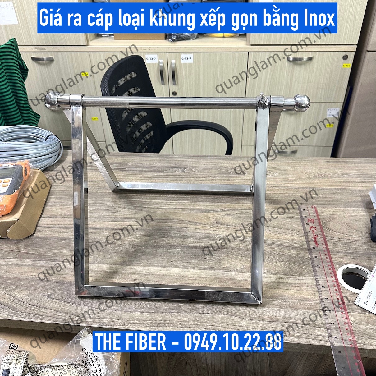 Giá ra cáp loại khung xếp gọn bằng Inox