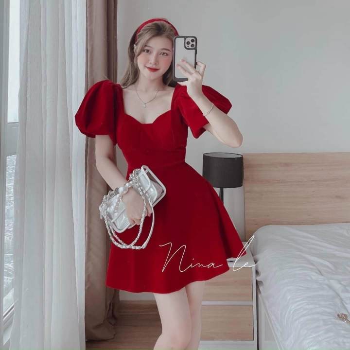 Váy đầm nữ màu đỏ dáng xòe tay bồng dự tiệc cực sang chảnh – No Brand , SKU – 2084444461_VNAMZ-9778251652 – lazada.vn 🛒Top1Shop🛒 🇻🇳 Top1Vietnam 🇻🇳 🛍🛒 🇻🇳🇻🇳🇻🇳🛍🛒