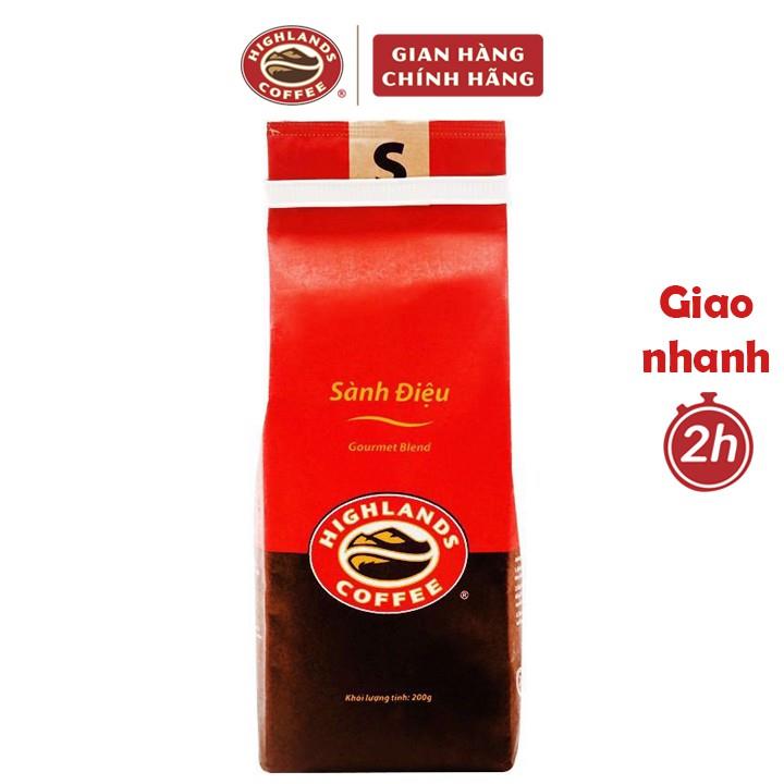 BÁO GIÁ Cà Phê Đóng Gói Highland | Shopee Lazada Sendo Tiki mới nhất 18 ✢☬♨ Cà phê rang xay Sành Điệu Highlands Coffee túi 200g cafe rang xay pha phin Sành điệu: cà phê arabica và cà phê robusta