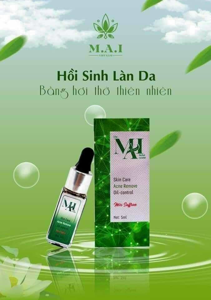 Dr.Mai.thảo mộc Mix Saffron 5ml: Loại Bỏ Mụn Dành Cho Da Nhạy Cảm CHÍNH HÃNG