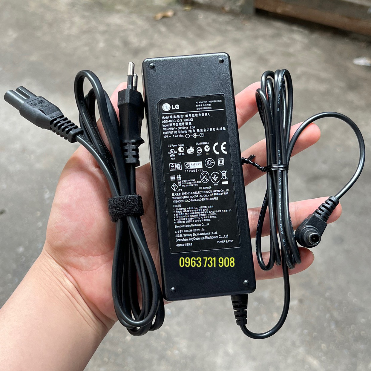 Adapter Nguồn Màn Hinh LG 19V 1.7A