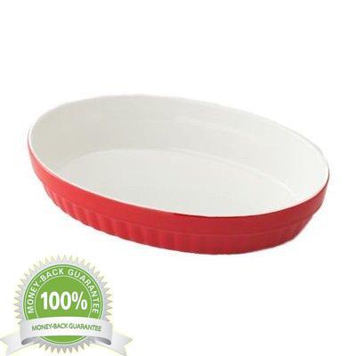 Đĩa nướng Gratin Oval đỏ - Size M