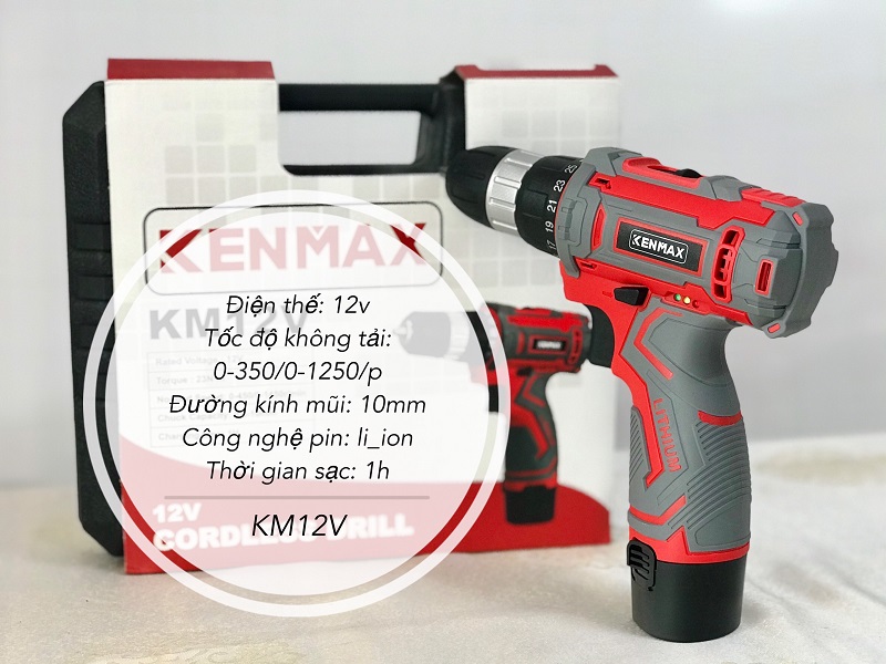 Máy khoan Pin KENMAX KM12V