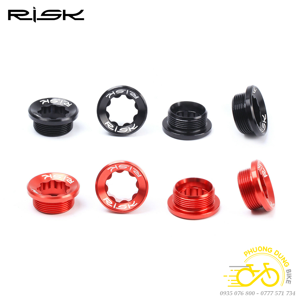 Ốc Vặn Đùi Đĩa Crank Xe Đạp M20 RISK – Trục Rỗng, Nhôm CNC, Nhẹ, Bền, Chính Hãng