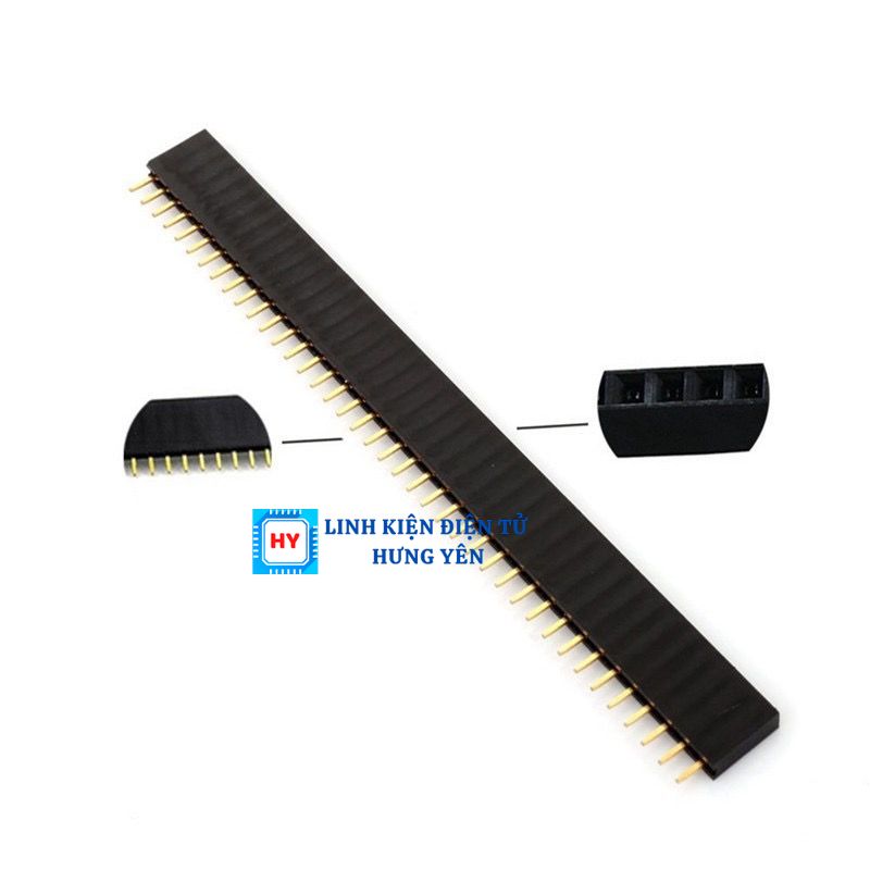 Hàng Rào Đực - Cái, Chân Thẳng, Chân Cong, 40 Chân (Header Jum 2.54 40Pin)