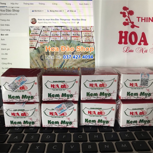 Combo 2 hộp kem mụn dưỡng da Hoa Đào Thingroup
