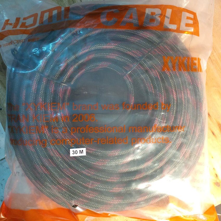 Cáp HDMI dài 30m dây lưới tròn