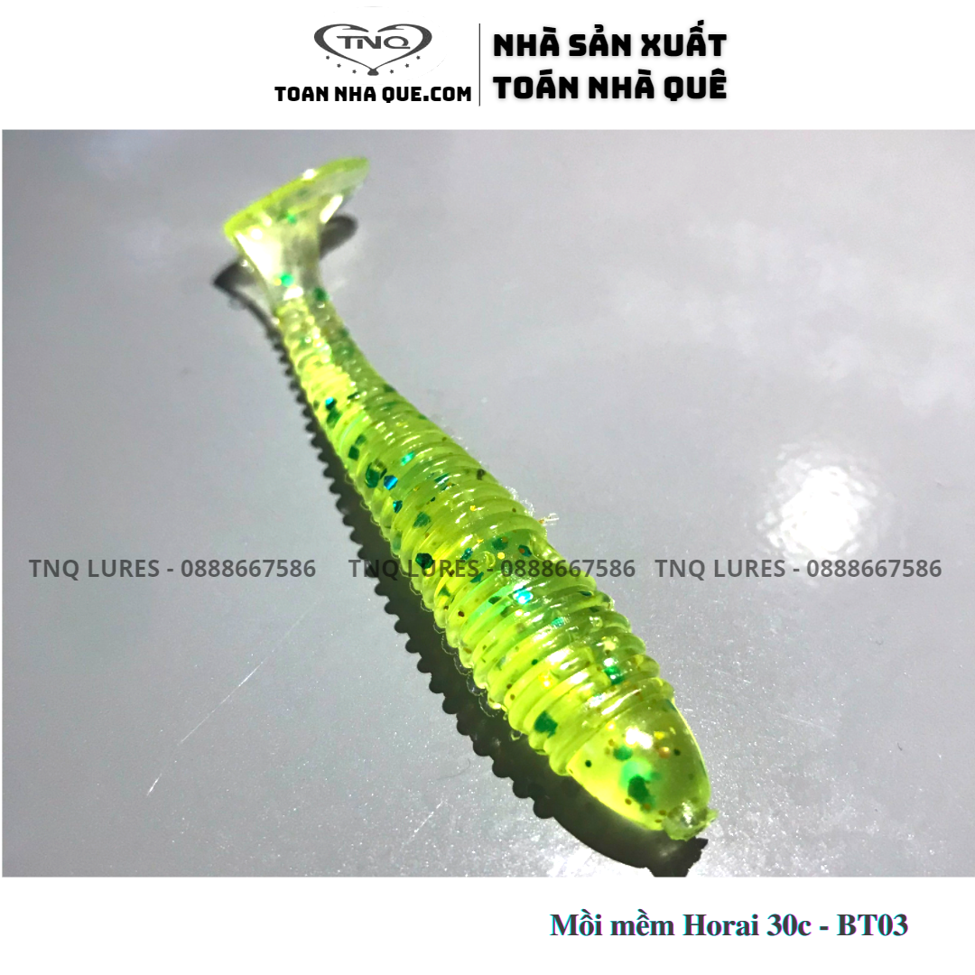 [ MẪU MỚI] Mồi mềm câu lưỡi sắt Horai BT03 (30 con) - TNQ LURES