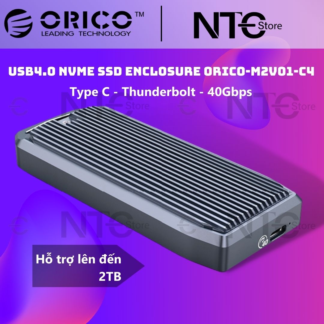 Box chuyển SSD M.2 NVMe sang Thunderbolt 3 4 ORICO M2V01-C4