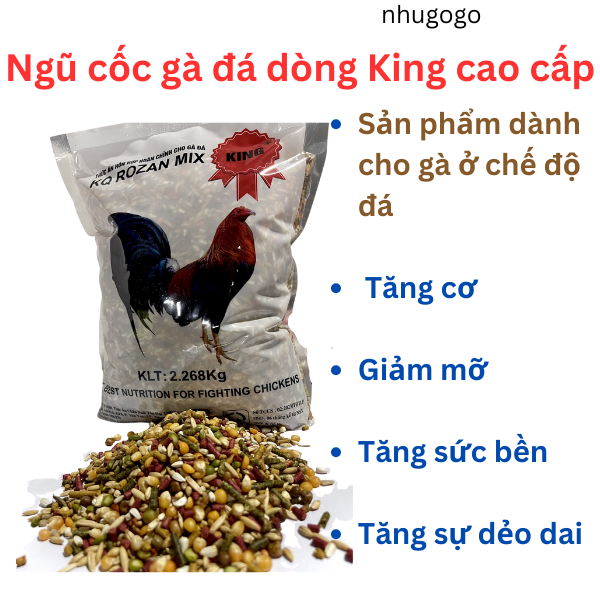Kq game bird mix king, loại cao cấp, dòng king, ngũ cốc gà đá 2, 268 kg