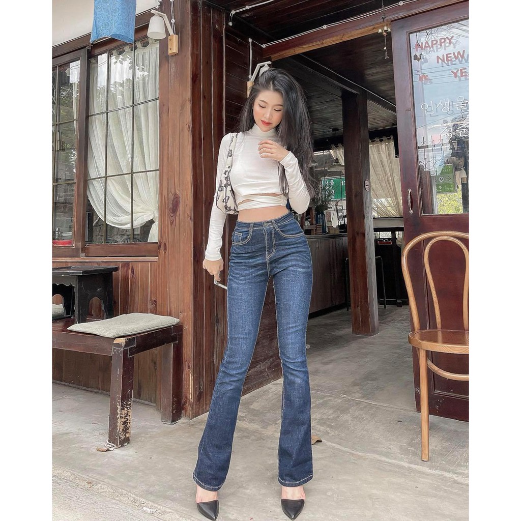 [HCM]Quần Jean Ống Loe LD01 Bigsize dài 110cm