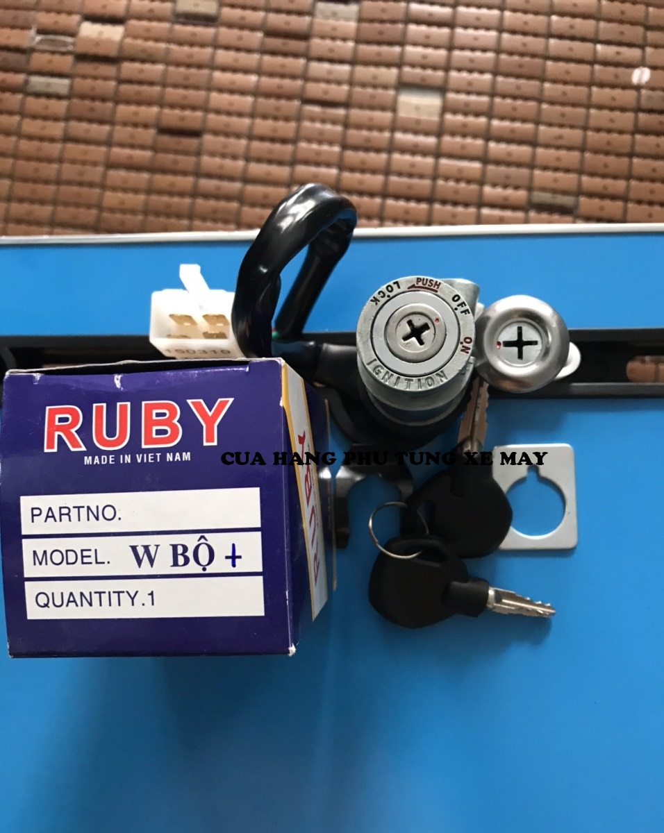 Bộ ổ khóa WAVE NHỎ chìa khóa 4 cạnh dấu cộng