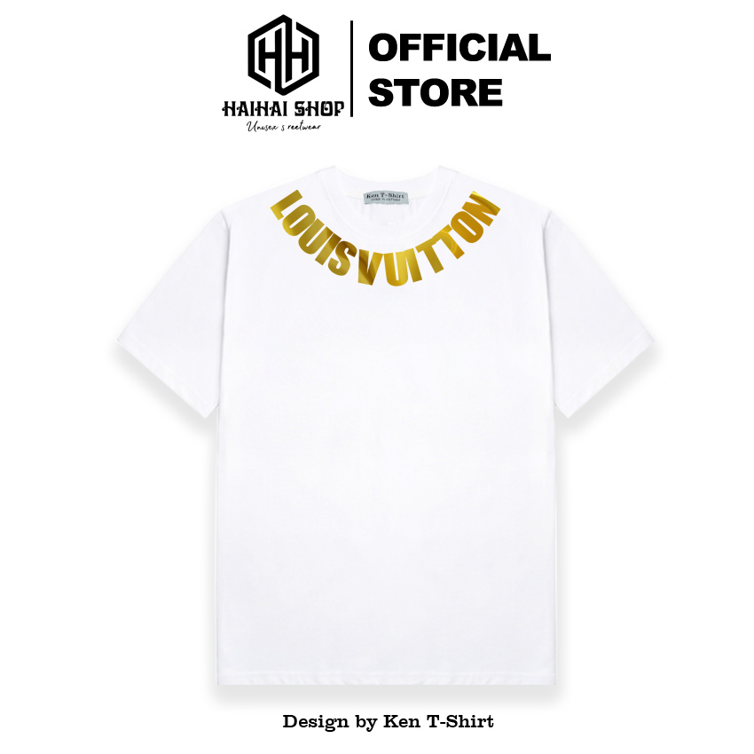 [HCM]Áo Thun Phản Quang LuonVuiTuoi Quanh Cổ Tráng Gương Vàng  VẢI COTTON 75% Co Giãn  4 Chiều chính hãng Ken T-Shirt.