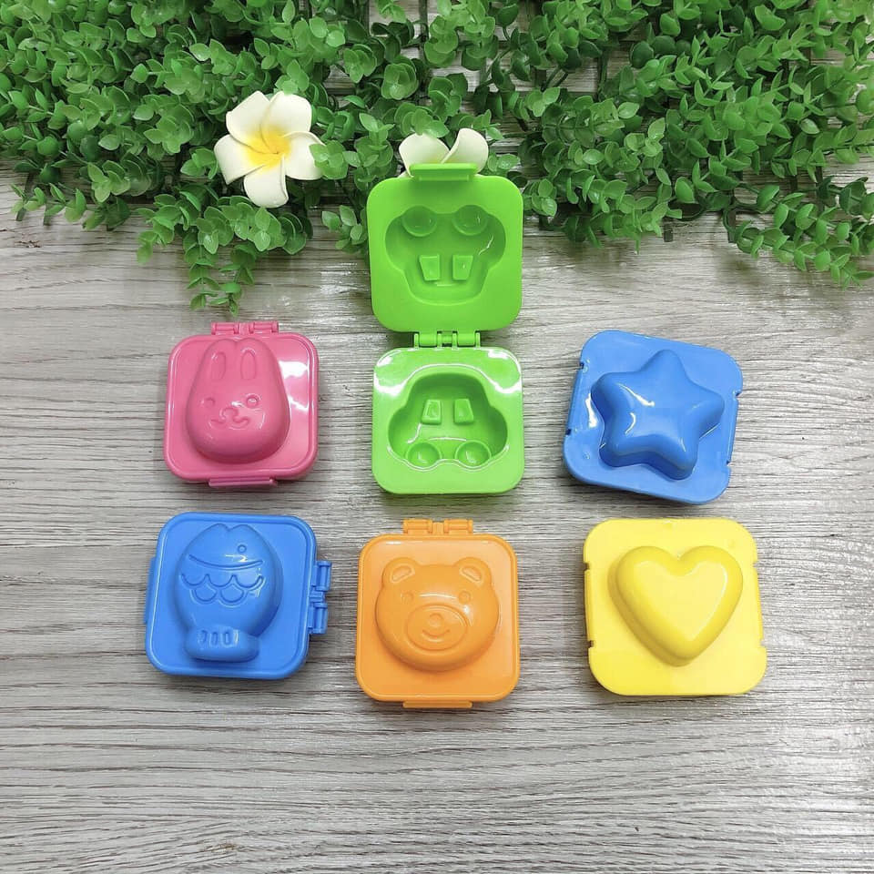 Set 3c 6c khuôn cơm tạo hình cho bé siêu dễ thương