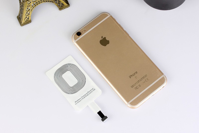 Miếng Dán Hỗ Trợ Sạc Không Dây Chuẩn Qi Đầu Android/Type-C/Lightning iPhone