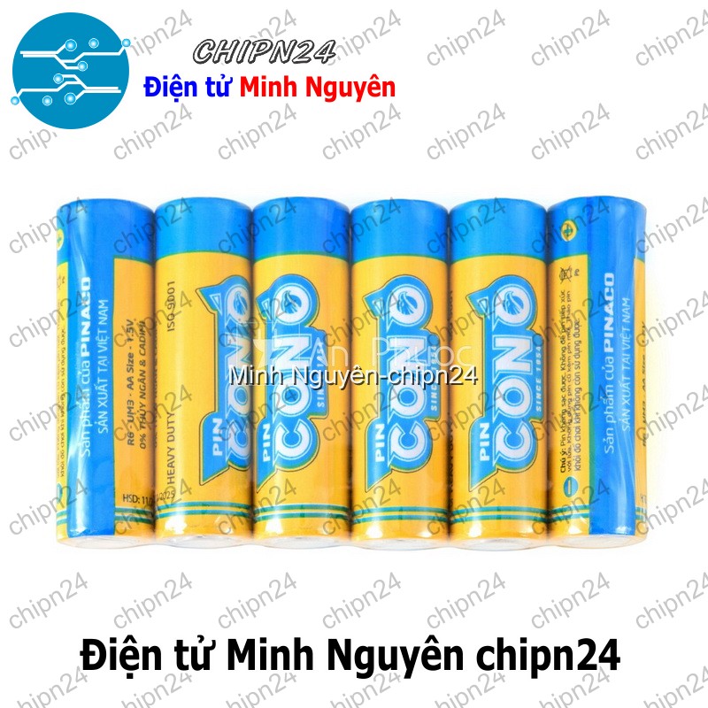 [6 viên] (F229.1) Pin AA Con Ó Pinaco (Pin 2A, Pin tiểu, Pin đũa) - HH001974