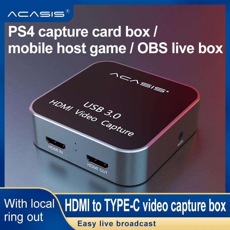 Thẻ Ghi Video HDMI Sang USB 3.0 HD Đầu Vào HDMI Sang Đầu Ra HDMI Hộp Ghi