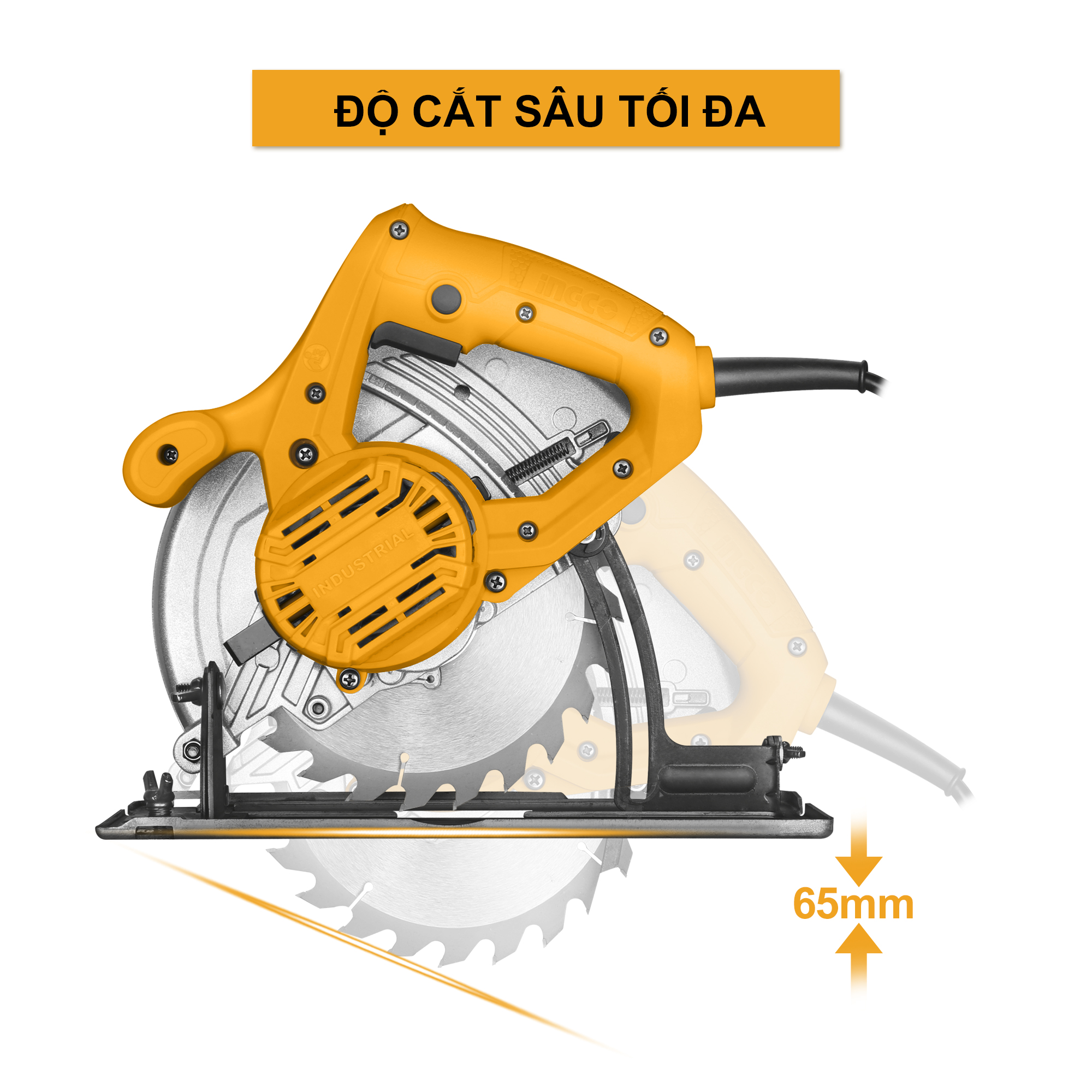 Máy cưa đĩa tròn INGCO CS18538 công suất 1400W