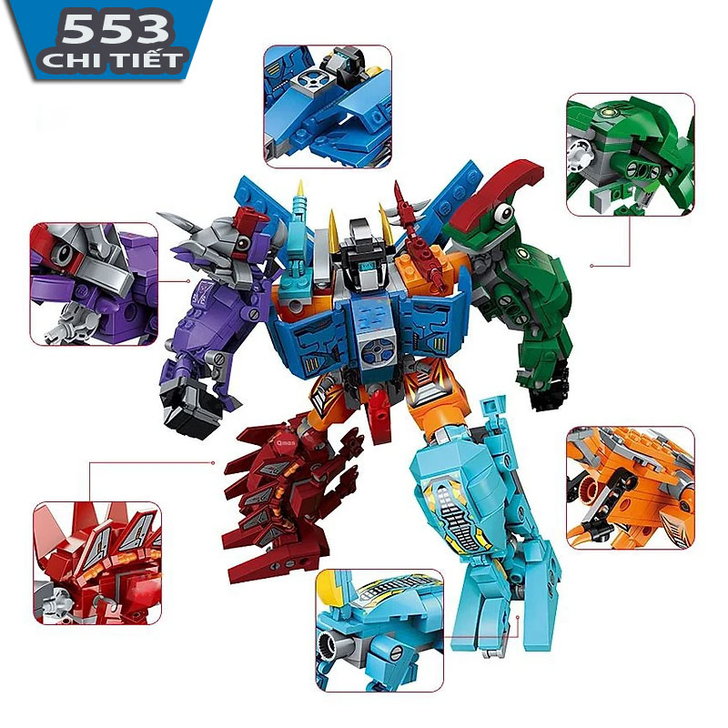 Đồ chơi cho bé  , Lắp ráp mô hình Robot Không Gian Kích thước  38x27 cm  robot biến hình Bằng nhựa ABS an toàn
