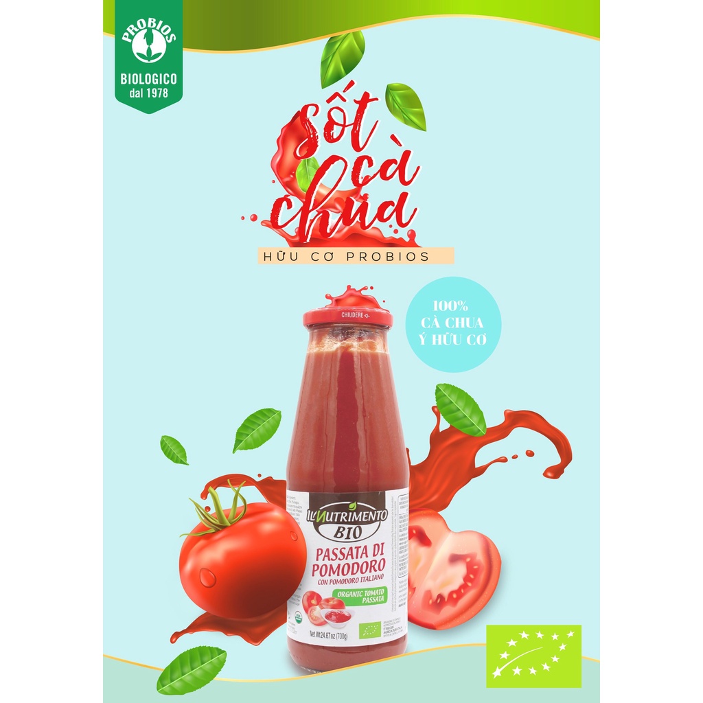 Sốt cà chua hữu cơ IL Nutrimento - 700gr