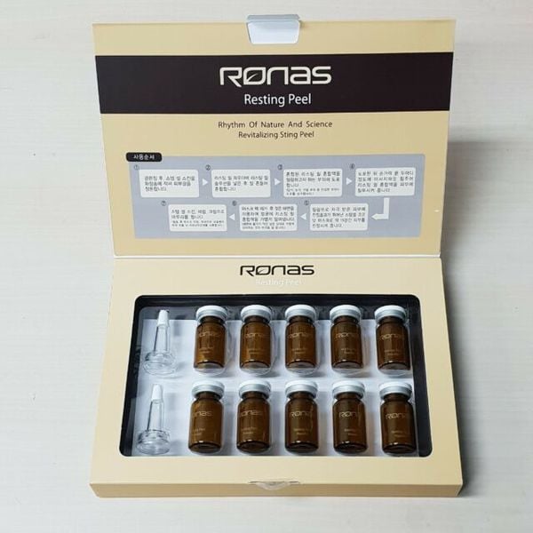 Vi tảo thay da sinh học mờ nám, mụn, lỗ chân lông to Ronas Resting Peel ( 1 lọ 1.3g + dung dịch )