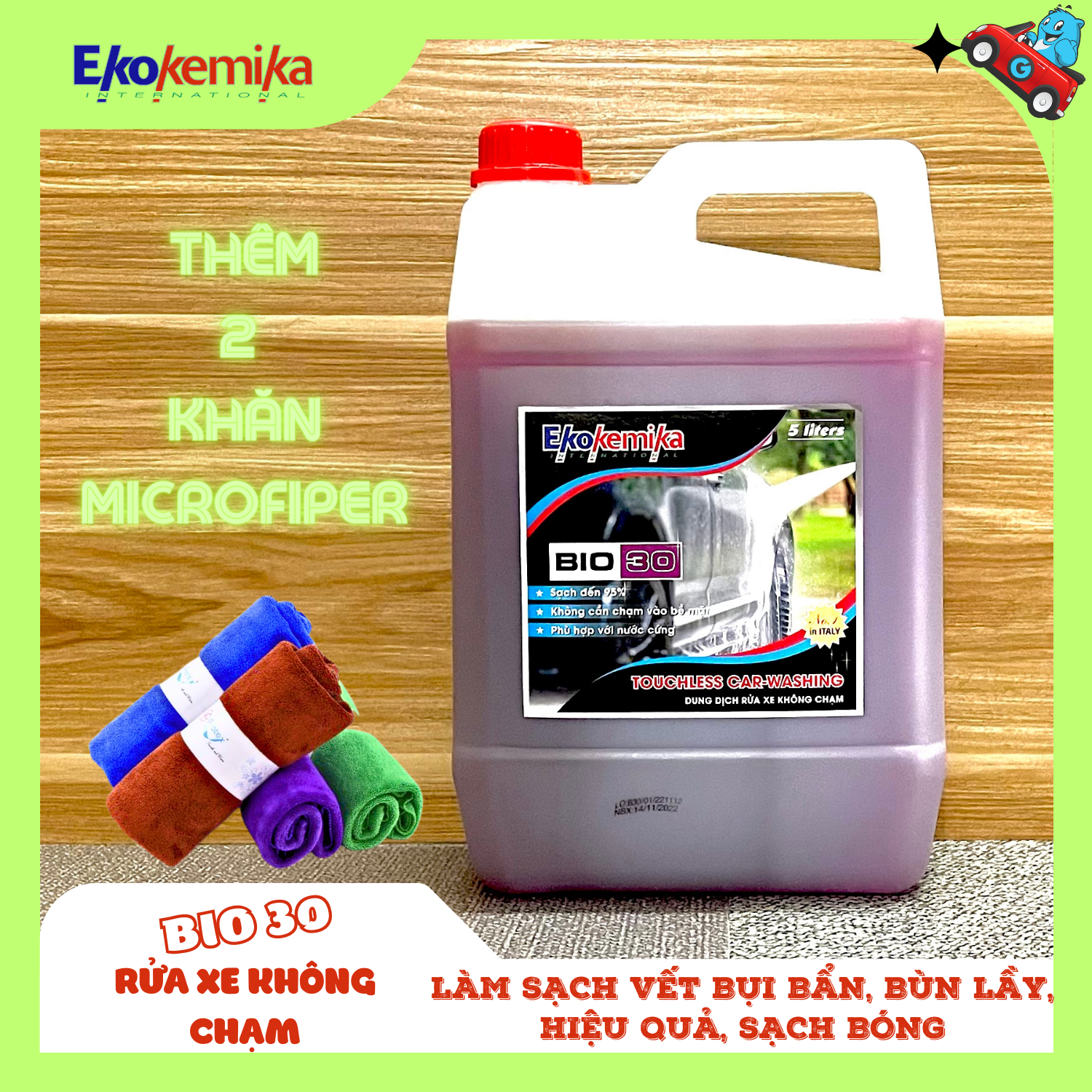 NƯỚC RỬA XE KHÔNG CHẠM BIO 30-5L