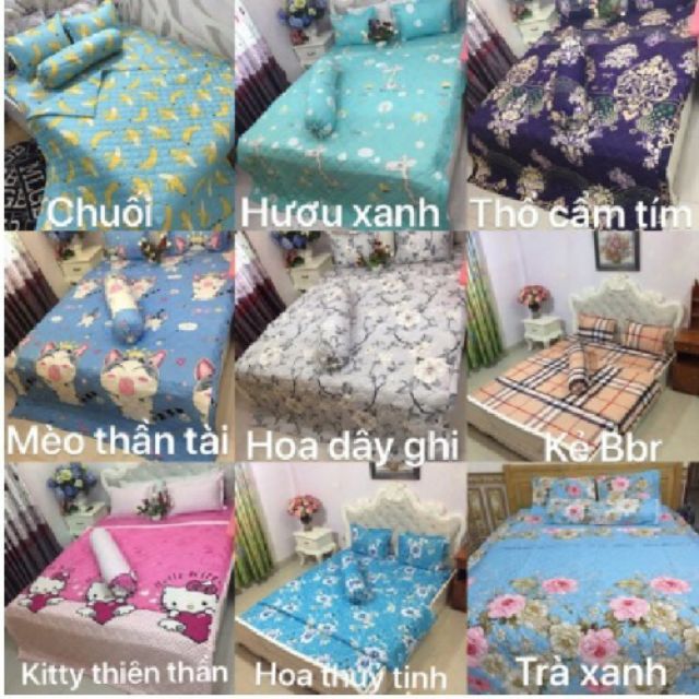 [HCM]Bộ drap 2m2 cotton poly ms83729