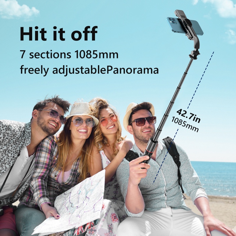 Gậy selfie gấp hợp kim nhôm L13d có chân máy bluetooth không dây có thể gập lại với điều khiển từ xa để điều khiển từ xa giao hàng nhanh tận nơi