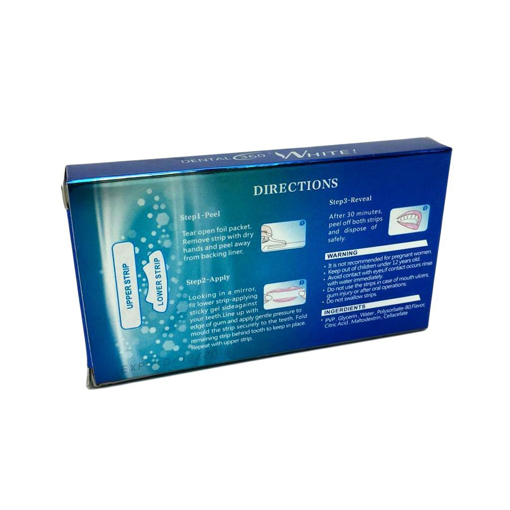 Miếng Dán Trắng Răng Whitening Strip Hiệu Quả An Toàn