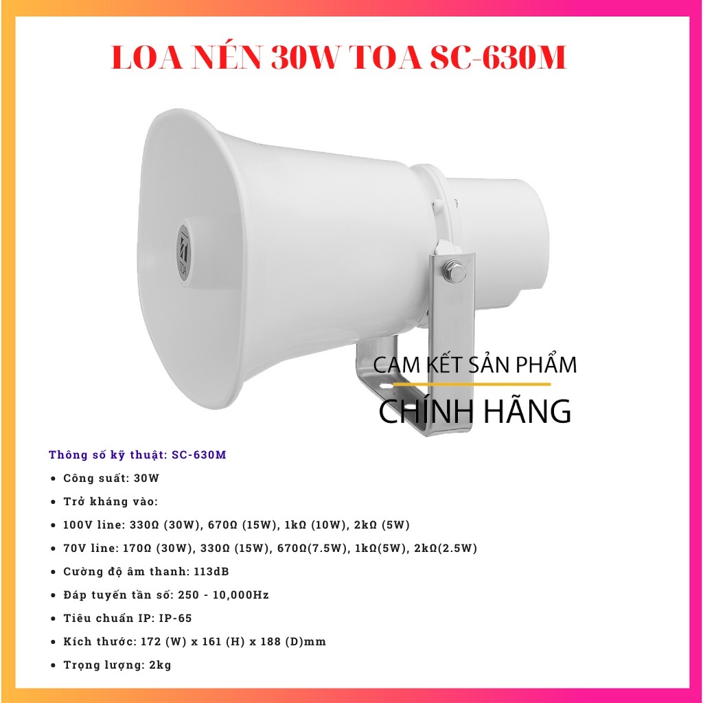 Loa nén 30W có biến áp TOA SC-630M