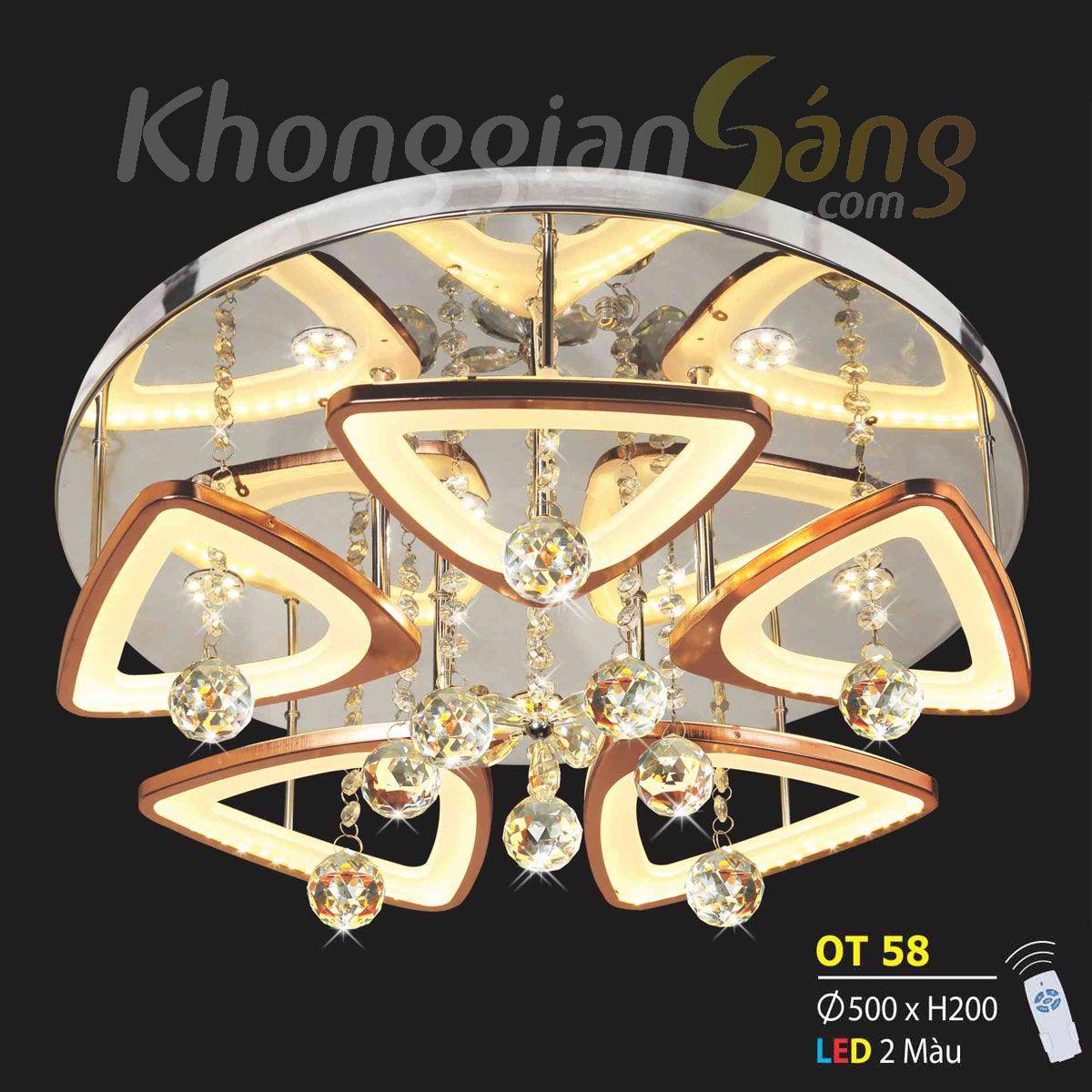 Đèn ốp trần led tròn ktd-ot58