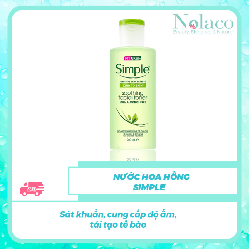 Nước hoa hồng Simple + Sát khuẩn, cung cấp độ ẩm, tái tạo tế bào+ Nước hoa hồng cho da dầu, Nhật Bản + NOLACO giá rẻ