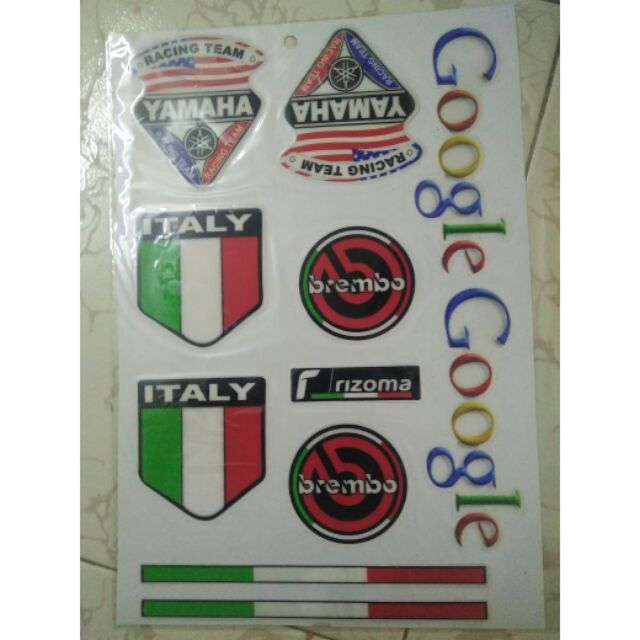 Bộ tem nổi ITaly ý trang trí xe hàng nhập Thái Lan