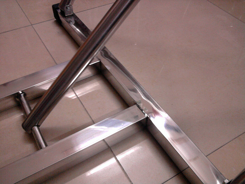 Chỉ Khung võng xếp inox thang vuông (Có ảnh thật- CHỈ KHUNG)