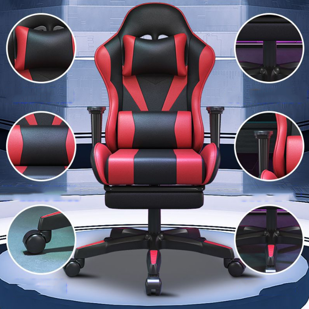 [ Ghế Gaming Cao Cấp Có Gác Chân Có Loa], ghế chơi game thư giãn chất liệu da, ghế game mát xa 7 điểm cao cấp