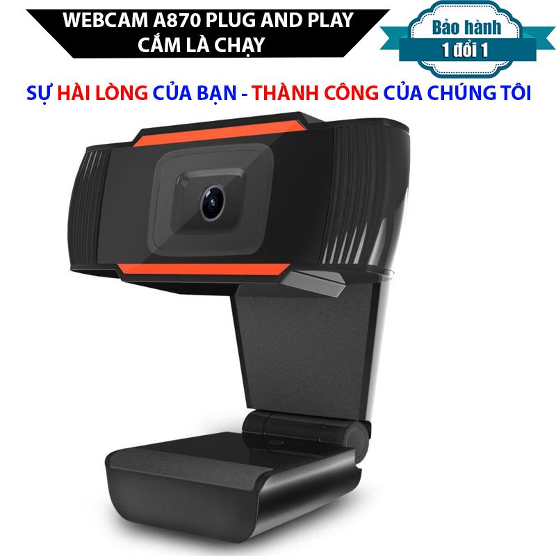 WEBCAM Siêu nét cho máy tính A870 - Dùng cho học trực tuyến, LiveStream lớp học Online