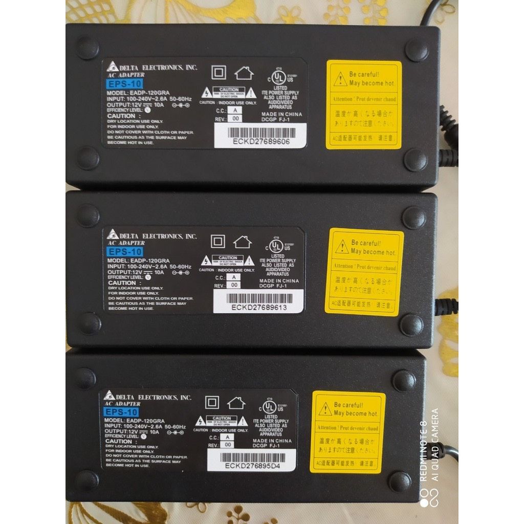 Adapter nguồn DELTA 12V 10A loại xịn dành cho camera