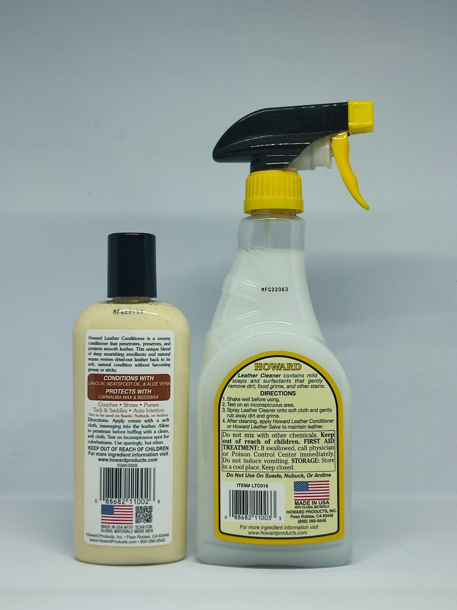 Dung dịch làm sạch ghế da, sofa da, nội thất HOWARD LEATHER CLEANER  473ML